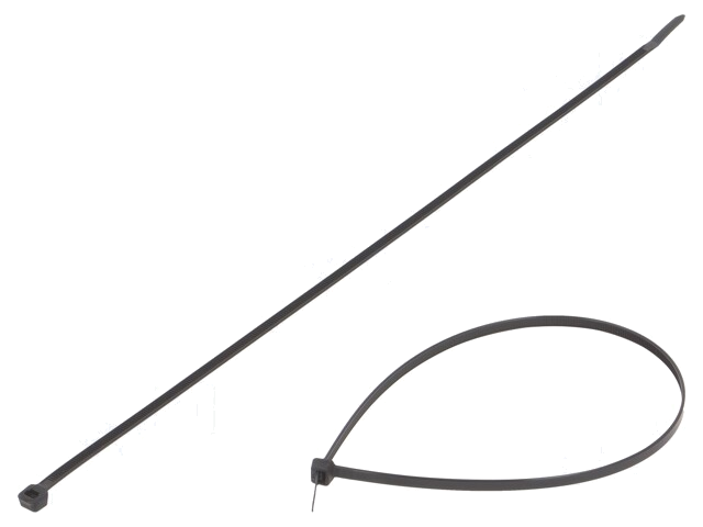 Kabelbinder; L: 370mm; W: 4,8mm; polyamide; 333N; zwart; Ømax: 102mm Kabelbinder; L: 370mm; W: 4,8mm; polyamide; 333N; zwart; Ømax: 102mm